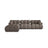 Bellis Modulares 4-Sitzer Ecksofa aus Strukturierter Stoff in Cappuccino (Liberty 5), 282x188 cm von Micadoni – Bild 1