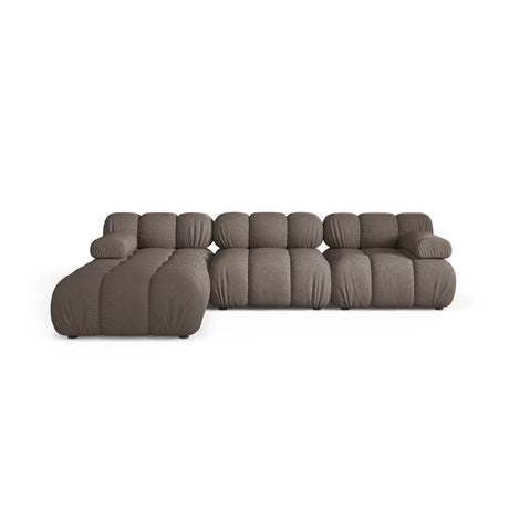 Bellis Modulares 4-Sitzer Ecksofa aus Strukturierter Stoff in Cappuccino (Liberty 5), 282x188 cm von Micadoni – Bild 1