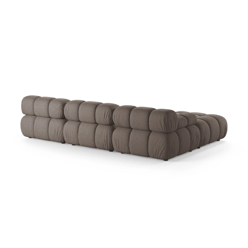 Bellis Modulares 4-Sitzer Ecksofa aus Strukturierter Stoff in Cappuccino (Liberty 5), 282x188 cm von Micadoni – Bild 4