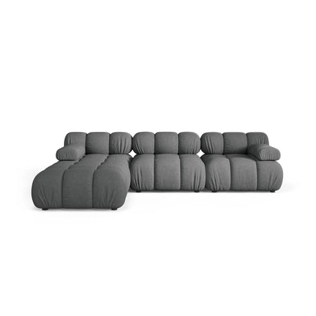 Bellis Modulares 4-Sitzer Ecksofa aus Strukturierter Stoff in Grau (Liberty 20), 282x188 cm von Micadoni – Bild 1