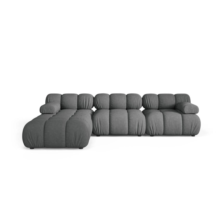 Bellis Modulares 4-Sitzer Ecksofa aus Strukturierter Stoff in Grau (Liberty 20), 282x188 cm von Micadoni – Bild 1