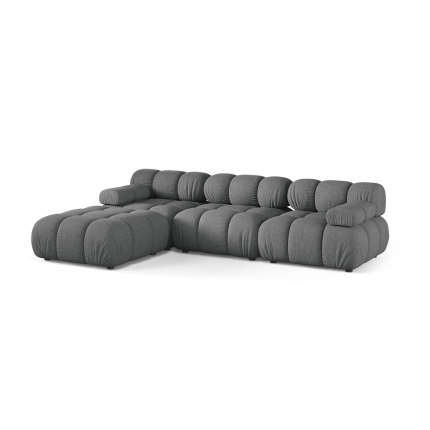 Bellis Modulares 4-Sitzer Ecksofa aus Strukturierter Stoff in Grau (Liberty 20), 282x188 cm von Micadoni – Bild 3