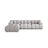 Bellis Modulares 4-Sitzer Ecksofa aus Strukturierter Stoff in Hellgrau (Liberty 18), 282x188 cm von Micadoni – Bild 1