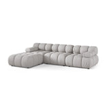 Bellis Modulares 4-Sitzer Ecksofa aus Strukturierter Stoff in Hellgrau (Liberty 18), 282x188 cm von Micadoni – Bild 3