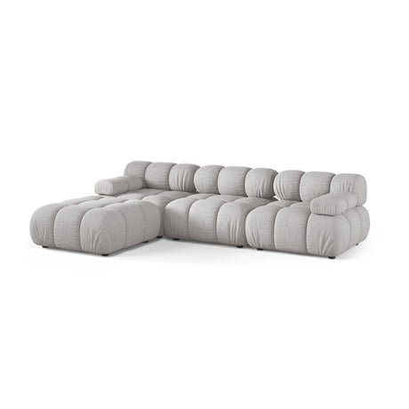 Bellis Modulares 4-Sitzer Ecksofa aus Strukturierter Stoff in Hellgrau (Liberty 18), 282x188 cm von Micadoni – Bild 3