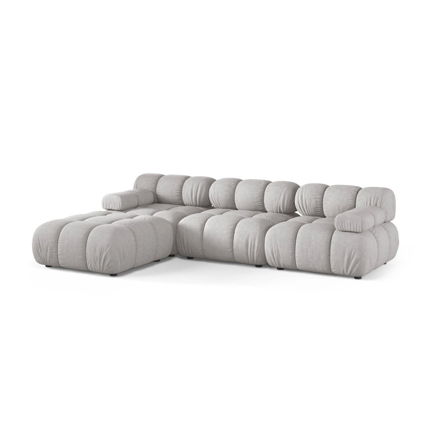 Bellis Modulares 4-Sitzer Ecksofa aus Strukturierter Stoff in Hellgrau (Liberty 18), 282x188 cm von Micadoni – Bild 3