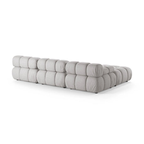 Bellis Modulares 4-Sitzer Ecksofa aus Strukturierter Stoff in Hellgrau (Liberty 18), 282x188 cm von Micadoni – Bild 4