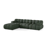 Bellis Modulares 4-Sitzer Ecksofa aus Strukturierter Stoff in Moosgrün (Liberty 12), 282x188 cm von Micadoni – Bild 3