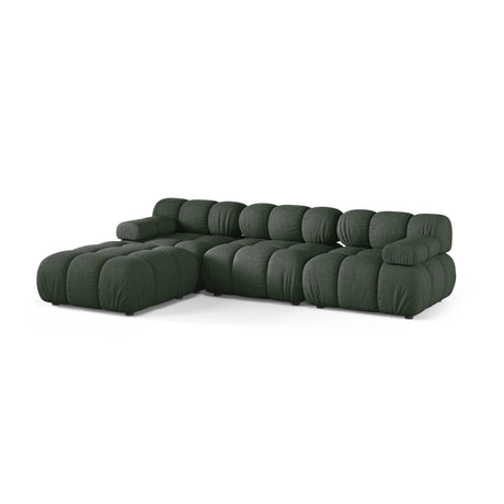 Bellis Modulares 4-Sitzer Ecksofa aus Strukturierter Stoff in Moosgrün (Liberty 12), 282x188 cm von Micadoni – Bild 3