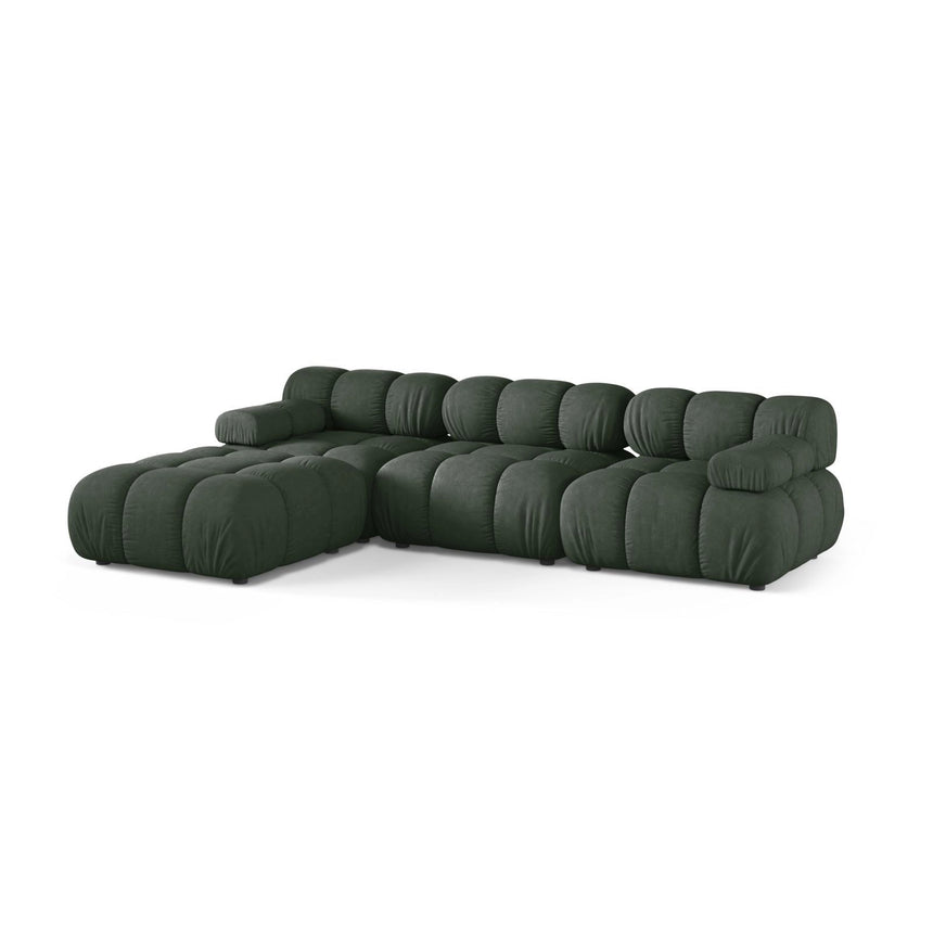 Bellis Modulares 4-Sitzer Ecksofa aus Strukturierter Stoff in Moosgrün (Liberty 12), 282x188 cm von Micadoni – Bild 3