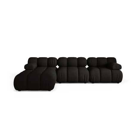 Bellis Modulares 4-Sitzer Ecksofa aus Strukturierter Stoff in Schwarz (Liberty 22), 282x188 cm von Micadoni – Bild 1