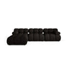 Bellis Modulares 4-Sitzer Ecksofa aus Strukturierter Stoff in Schwarz (Liberty 22), 282x188 cm von Micadoni – Bild 1