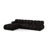 Bellis Modulares 4-Sitzer Ecksofa aus Strukturierter Stoff in Schwarz (Liberty 22), 282x188 cm von Micadoni – Bild 3