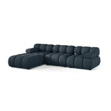 Bellis Modulares 4-Sitzer Ecksofa aus Strukturierter Stoff in Tiefes Petrol (Liberty 13), 282x188 cm von Micadoni – Bild 3