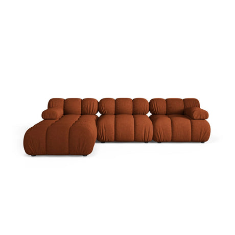 Bellis Modulares 4-Sitzer Ecksofa aus Strukturierter Stoff in Ziegel (Liberty 9), 282x188 cm von Micadoni – Bild 1