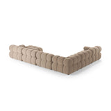 Bellis Modulares 8-Sitzer Panoramasofa, Linke Seite, aus Samt in Beige (Venus 2928), 376x282 cm von Micadoni – Bild 3