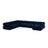 Bellis Modulares 8-Sitzer Panoramasofa, Linke Seite, aus Samt in Königsblau (Bluvel 86), 376x282 cm von Micadoni – Bild 1