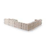 Bellis Modulares 8-Sitzer Panoramasofa, Linke Seite, aus Samt in Leichtes Beige (Venus 2927), 376x282 cm von Micadoni – Bild 3