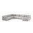 Bellis Modulares 8-Sitzer Panoramasofa, Linke Seite, aus Strukturierter Stoff in Hellgrau (Liberty 18), 376x282 cm von Micadoni – Bild 1