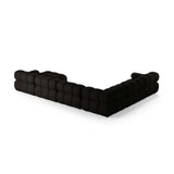 Bellis Modulares 8-Sitzer Panoramasofa, Linke Seite, aus Strukturierter Stoff in Schwarz (Liberty 22), 376x282 cm von Micadoni – Bild 3
