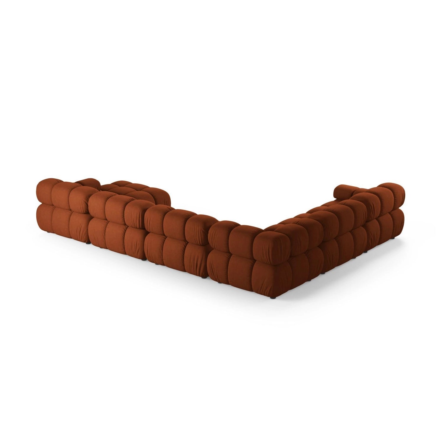 Bellis Modulares 8-Sitzer Panoramasofa, Linke Seite, aus Strukturierter Stoff in Ziegel (Liberty 9), 376x282 cm von Micadoni – Bild 3