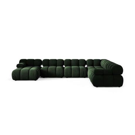 Bellis Modulares 8-Sitzer Panoramasofa, Rechte Seite, aus Samt in Flaschengrün (Venus 2940), 376x282 cm von Micadoni – Bild 2