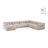 Bellis Modulares 8-Sitzer Panoramasofa, Rechte Seite, aus Samt in Leichtes Beige (Venus 2927), 376x282 cm von Micadoni – Bild 1