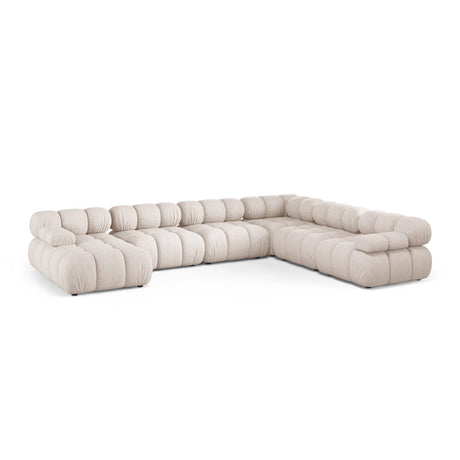Bellis Modulares 8-Sitzer Panoramasofa, Rechte Seite, aus Samt oder Strukturstoff, 376x282 cm von Micadoni – Bild 1