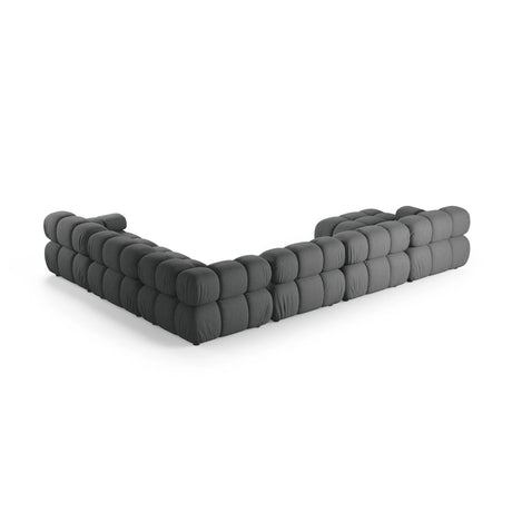Bellis Modulares 8-Sitzer Panoramasofa, Rechte Seite, aus Strukturierter Stoff in Grau (Liberty 20), 376x282 cm von Micadoni – Bild 3