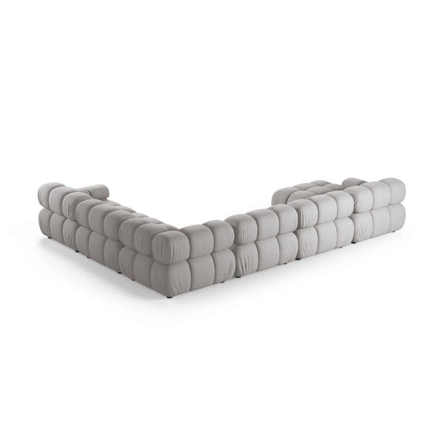 Bellis Modulares 8-Sitzer Panoramasofa, Rechte Seite, aus Strukturierter Stoff in Hellgrau (Liberty 18), 376x282 cm von Micadoni – Bild 3