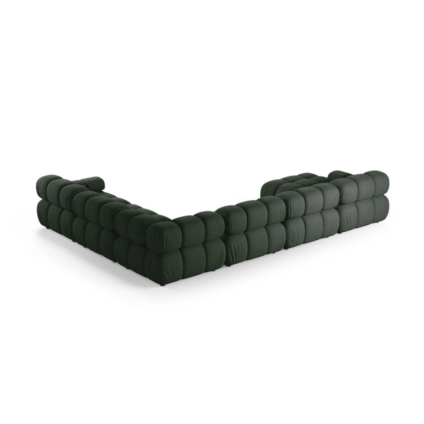 Bellis Modulares 8-Sitzer Panoramasofa, Rechte Seite, aus Strukturierter Stoff in Moosgrün (Liberty 12), 376x282 cm von Micadoni – Bild 3