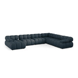 Bellis Modulares 8-Sitzer Panoramasofa, Rechte Seite, aus Strukturierter Stoff in Tiefes Petrol (Liberty 13), 376x282 cm von Micadoni – Bild 1