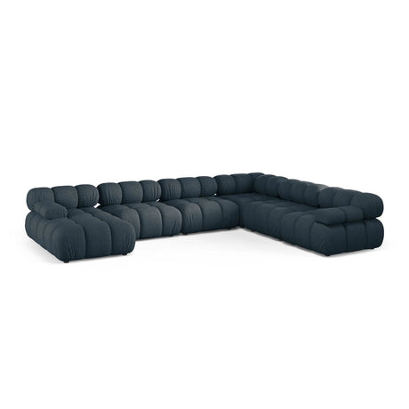 Bellis Modulares 8-Sitzer Panoramasofa, Rechte Seite, aus Strukturierter Stoff in Tiefes Petrol (Liberty 13), 376x282 cm von Micadoni – Bild 1