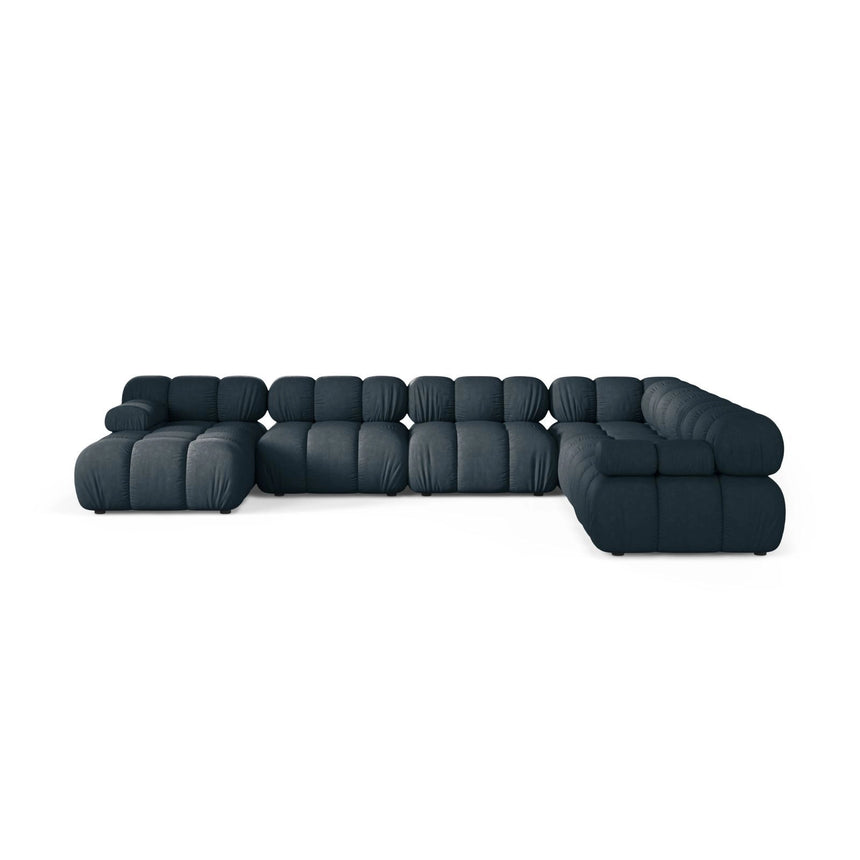 Bellis Modulares 8-Sitzer Panoramasofa, Rechte Seite, aus Strukturierter Stoff in Tiefes Petrol (Liberty 13), 376x282 cm von Micadoni – Bild 2