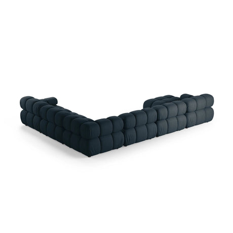 Bellis Modulares 8-Sitzer Panoramasofa, Rechte Seite, aus Strukturierter Stoff in Tiefes Petrol (Liberty 13), 376x282 cm von Micadoni – Bild 3