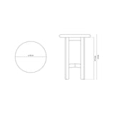 Bia Beistelltisch aus Akazienholz Hellbraun, 35x35x50 cm von Micadoni – Produktbild 3