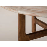 Bia Couchtisch aus Akazienholz mit Marmorplatte Hellbraun, 80x80x40 cm von Micadoni – Produktbild 6