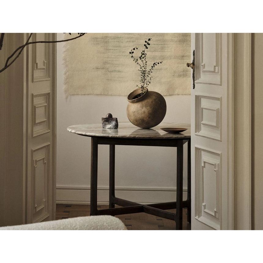 Bia Esstisch aus Akazienholz mit Marmorplatte Hellbraun, 120x120x76 cm von Micadoni – Produktbild 3
