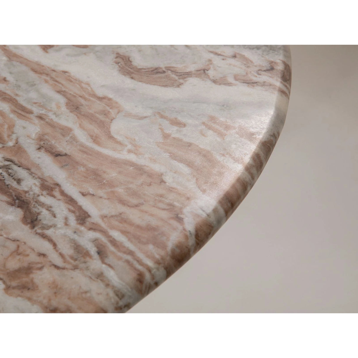 Bia Esstisch aus Akazienholz mit Marmorplatte Hellbraun, 120x120x76 cm von Micadoni – Produktbild 6