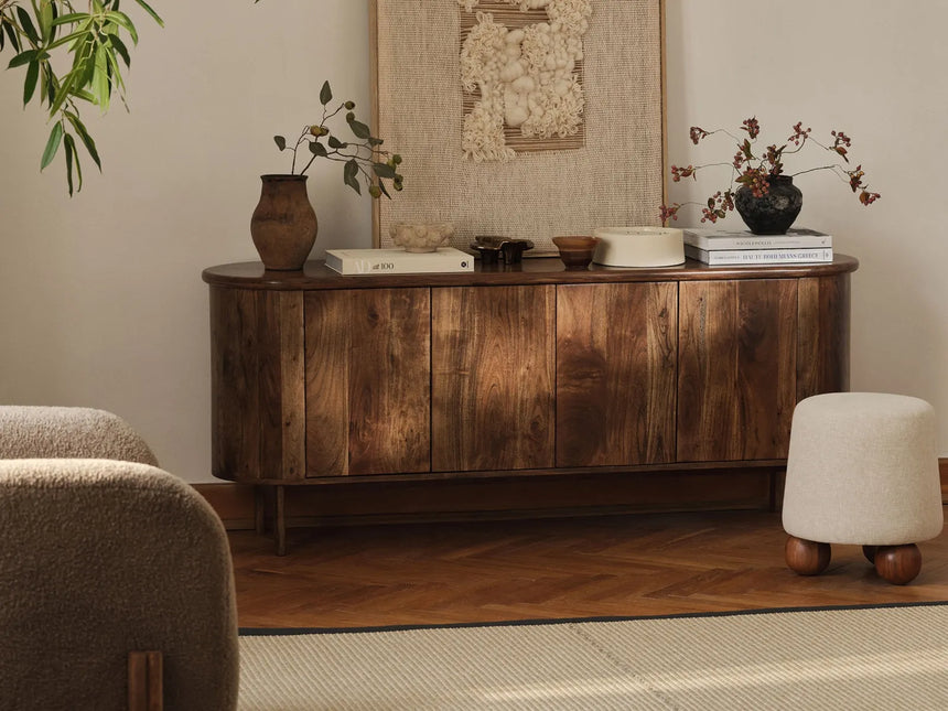 Bia Kommode aus Akazienholz Hellbraun, 175x45x70 cm von Micadoni – Produktbild 2