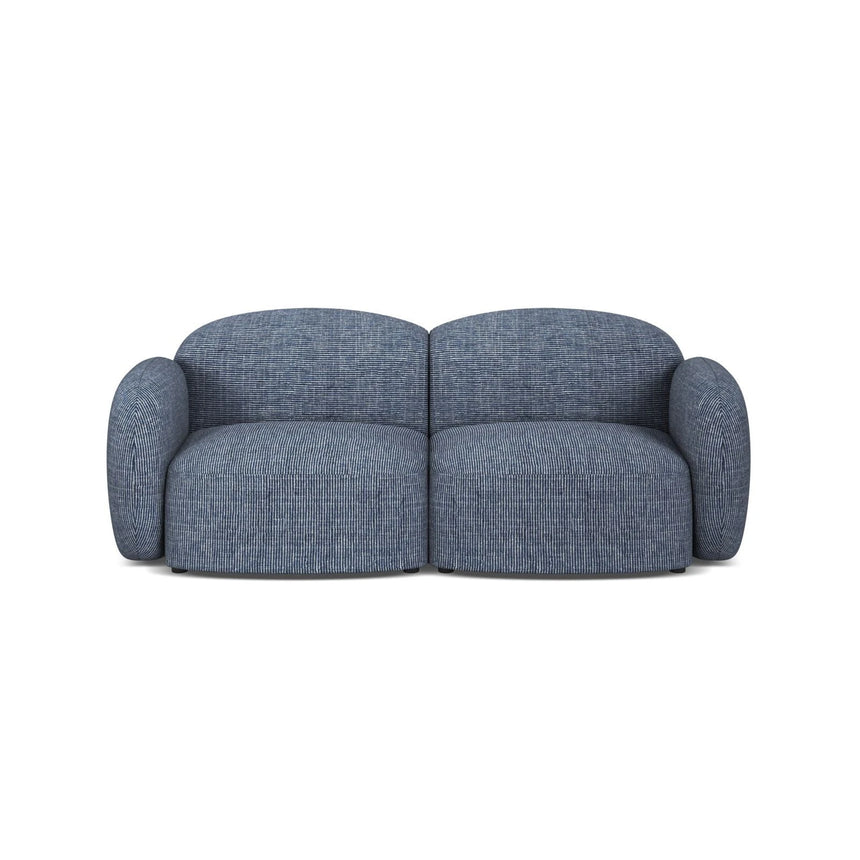 Blair 2-Sitzer Sofa aus Strukturierter Stoff in Blaue melange (Baltimore Marine), 194x95 cm von Micadoni – Bild 1