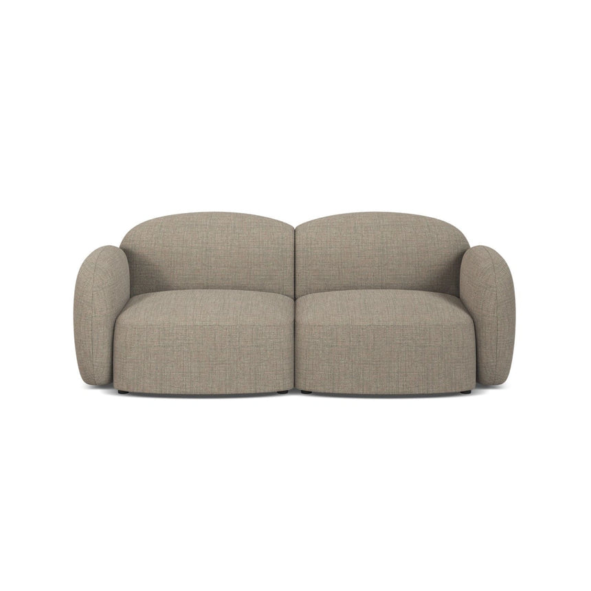 Blair 2-Sitzer Sofa aus Strukturierter Stoff in Grey Brown Melange (Baltimore Khaki), 194x95 cm von Micadoni – Bild 1