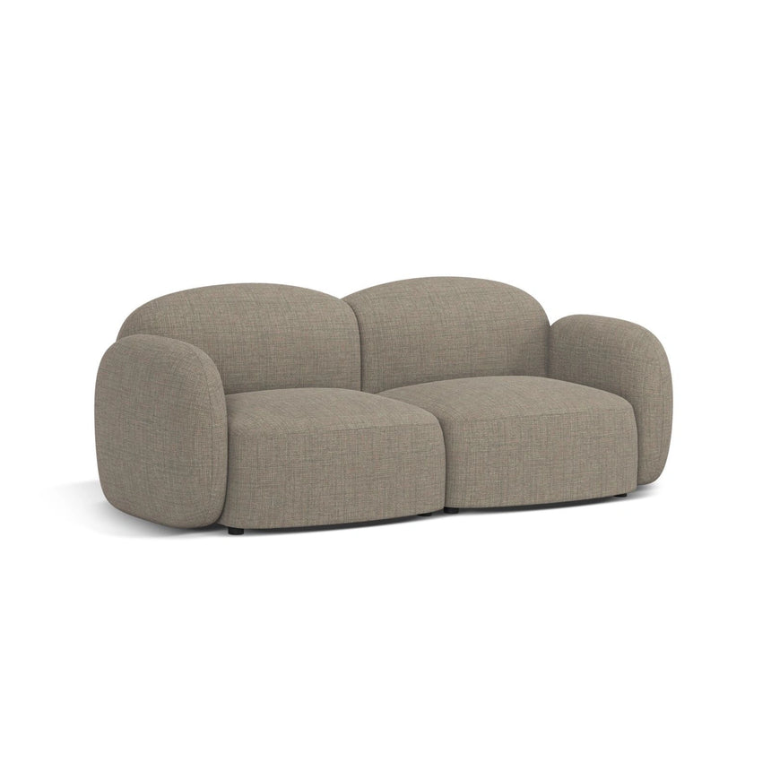 Blair 2-Sitzer Sofa aus Strukturierter Stoff in Grey Brown Melange (Baltimore Khaki), 194x95 cm von Micadoni – Bild 3