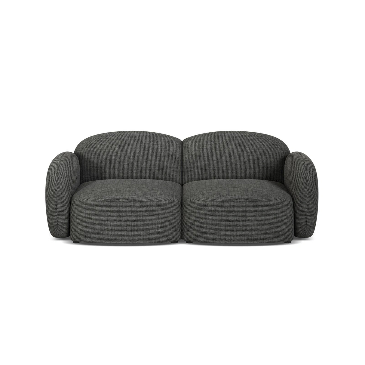 Blair 2-Sitzer Sofa aus Strukturierter Stoff in Grey Melange (Baltimore Anthracite), 194x95 cm von Micadoni – Bild 1