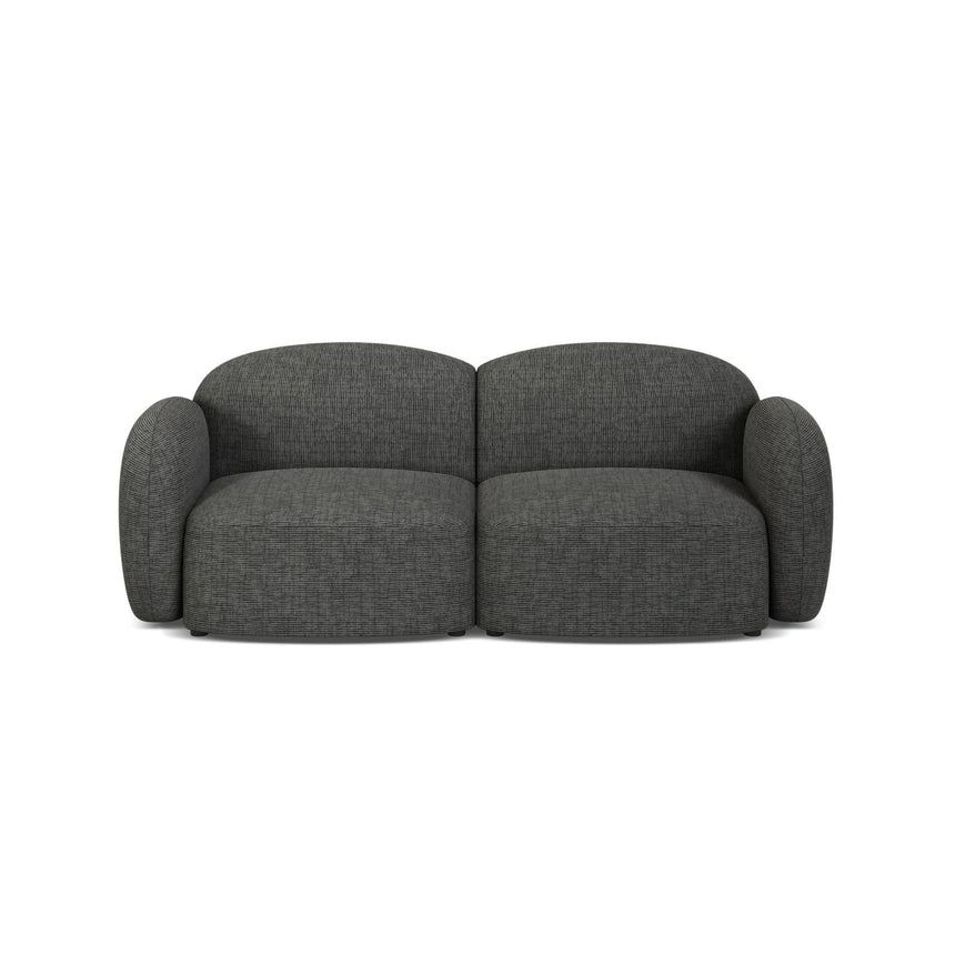 Blair 2-Sitzer Sofa aus Strukturierter Stoff in Grey Melange (Baltimore Anthracite), 194x95 cm von Micadoni – Bild 1