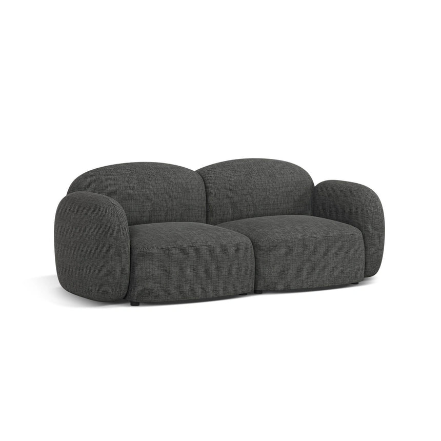 Blair 2-Sitzer Sofa aus Strukturierter Stoff in Grey Melange (Baltimore Anthracite), 194x95 cm von Micadoni – Bild 3
