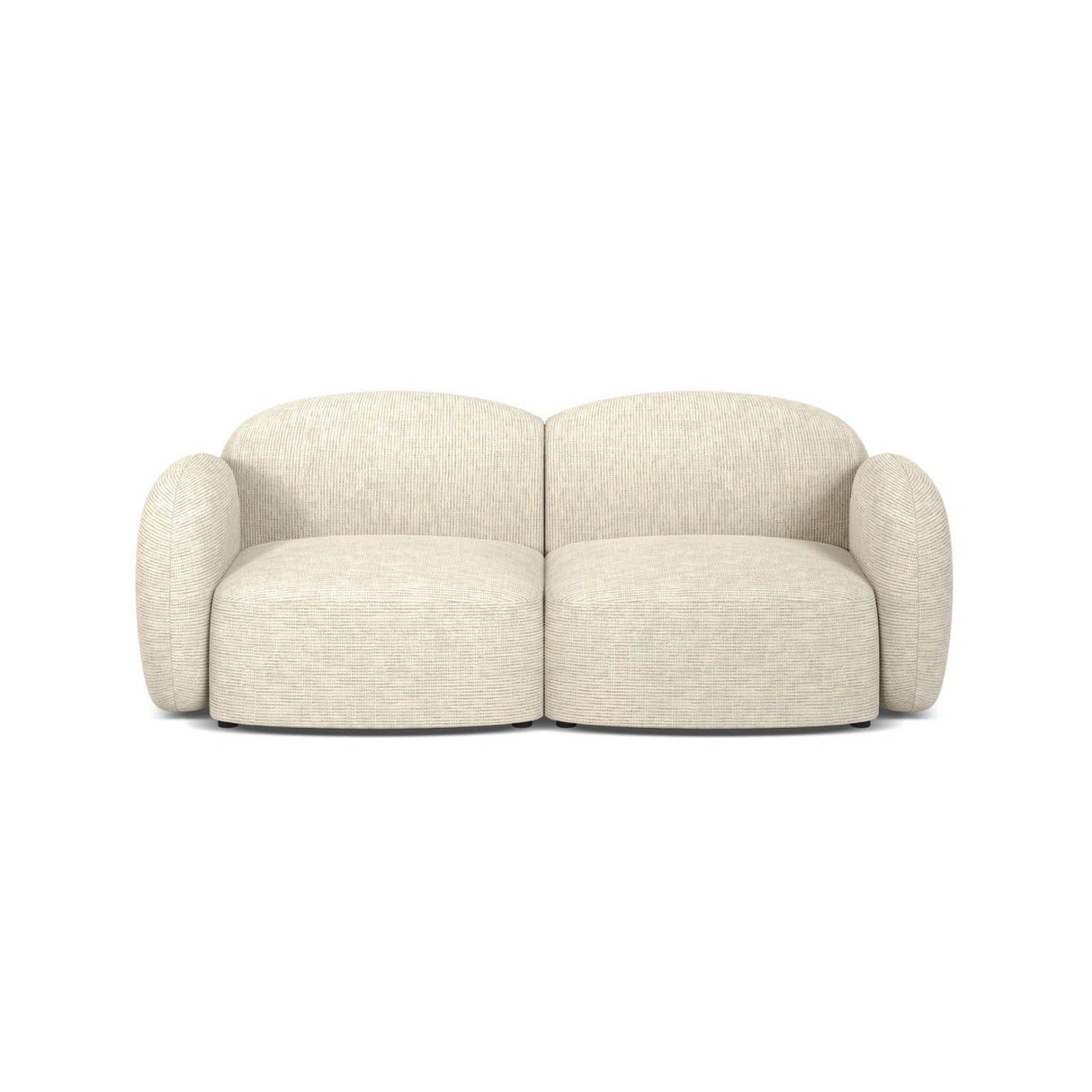 Blair 2-Sitzer Sofa aus Strukturierter Stoff in Leichtes Beige (Baltimore Sand), 194x95 cm von Micadoni – Bild 1