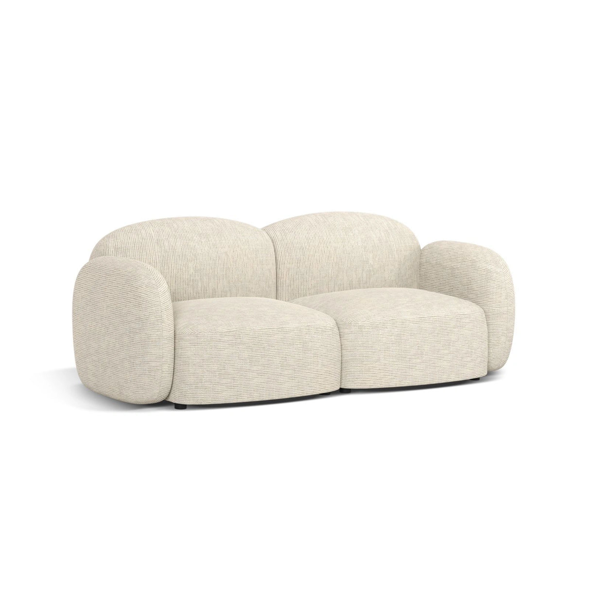 Blair 2-Sitzer Sofa aus Strukturierter Stoff in Leichtes Beige (Baltimore Sand), 194x95 cm von Micadoni – Bild 3