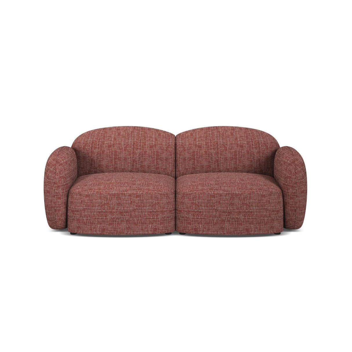 Blair 2-Sitzer Sofa aus Strukturierter Stoff in Rot (Baltimore Marsala), 194x95 cm von Micadoni – Bild 1