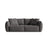 Bloom 3-Sitzer Sofa mit Schlaffunktion und Bettkasten aus Samt in Dunkelgrau (Casino Graphite), 250x108 cm von Micadoni – Bild 1